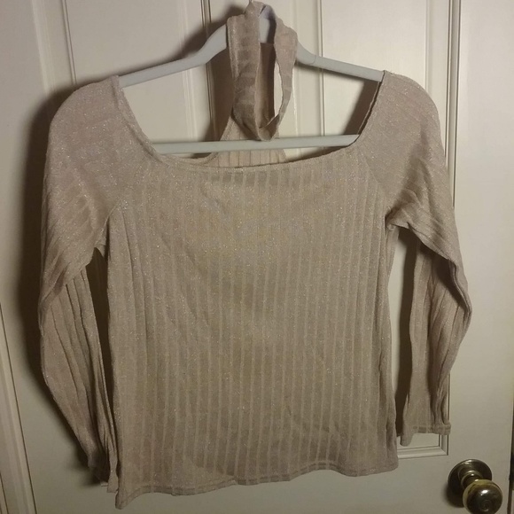 Divided Choker Neckline Shirt - Picture 1 of 2